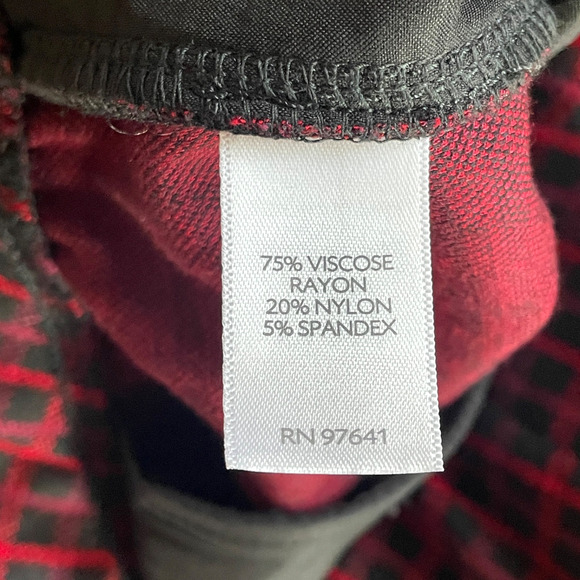 J JILL Size XL Ponte Slim Leg Black/Red/Purple Pull-On Stretch Pockets Pants NWT - Picture 6 of 8